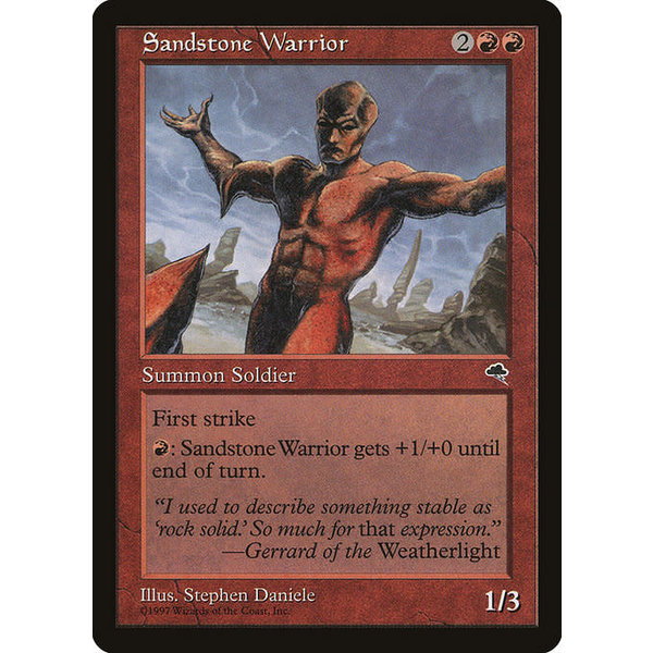 Magic: The Gathering Sandstone Warrior (199) Lightly Played
