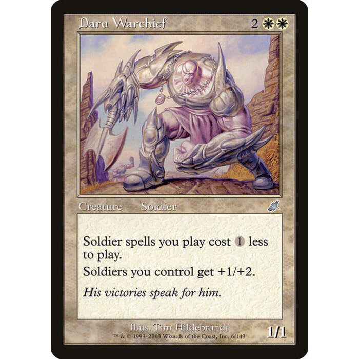 Magic: The Gathering Daru Warchief (006) Moderately Played