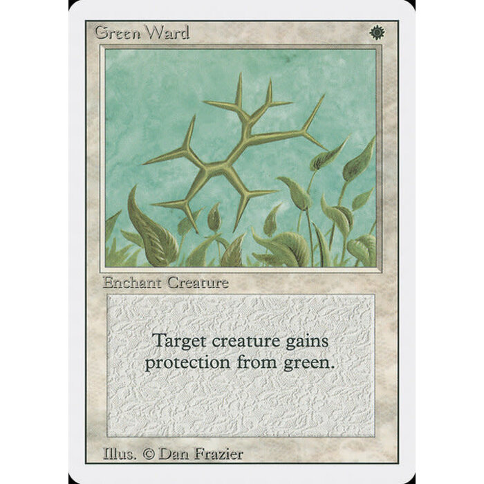 Magic: The Gathering Green Ward (020) Moderately Played