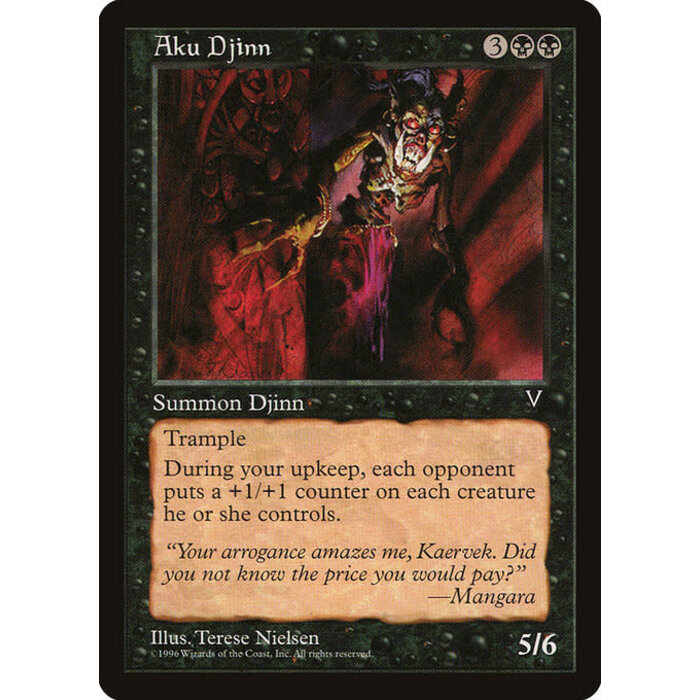 Magic: The Gathering Aku Djinn (051) Moderately Played