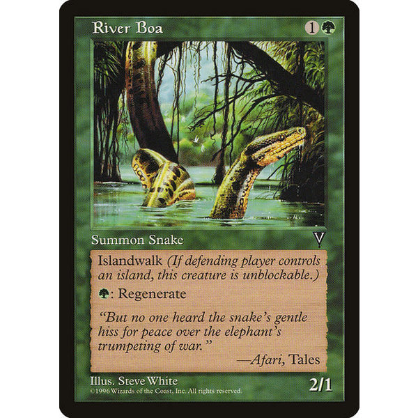 Magic: The Gathering River Boa (118) Moderately Played