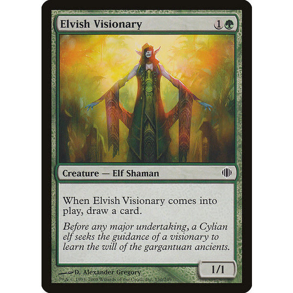 Magic: The Gathering Elvish Visionary (130) Lightly Played