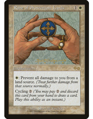 Magic: The Gathering Rune of Protection: Lands (039) Lightly Played