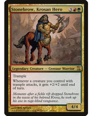 Magic: The Gathering Stonebrow, Krosan Hero (247) Moderately Played