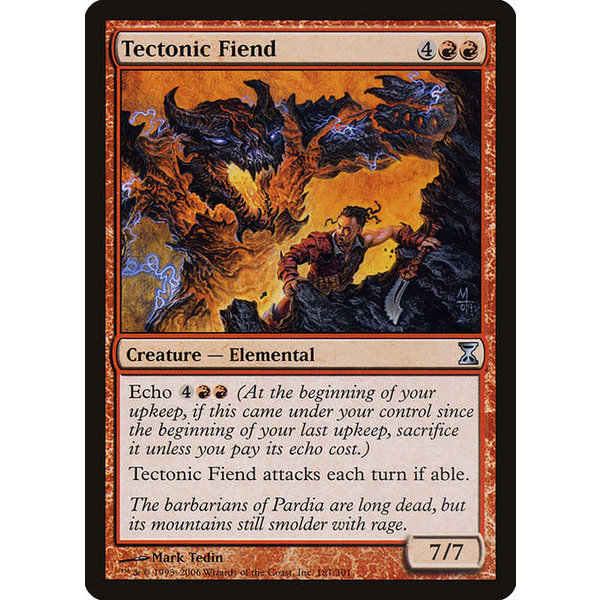 Magic: The Gathering Tectonic Fiend (181) Moderately Played