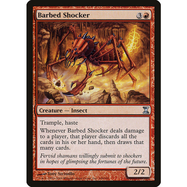 Magic: The Gathering Barbed Shocker (144) Moderately Played Foil