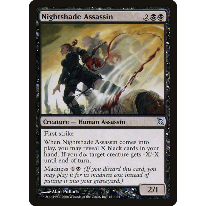 Magic: The Gathering Nightshade Assassin (121) Moderately Played