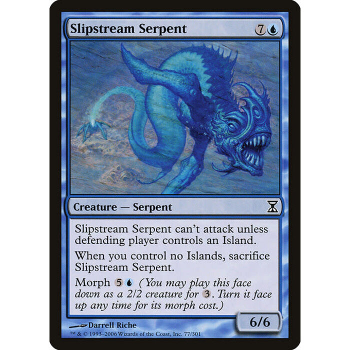 Magic: The Gathering Slipstream Serpent (077) Moderately Played