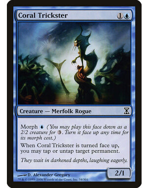 Magic: The Gathering Coral Trickster (054) Moderately Played