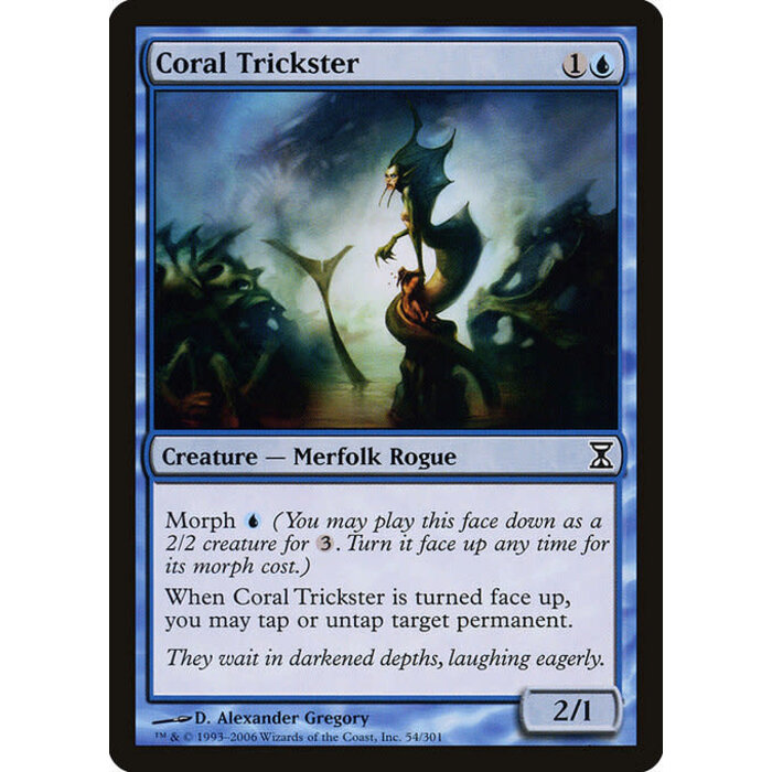 Magic: The Gathering Coral Trickster (054) Moderately Played