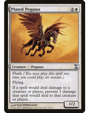 Magic: The Gathering Plated Pegasus (034) Moderately Played