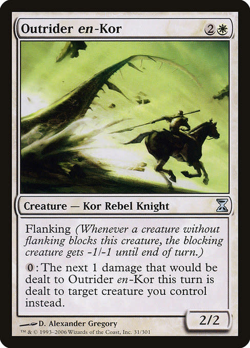 kor mtg cards Magic: The Gathering Outrider en-Kor (031) Moderately Played Illustrated by G Kor Blademaster | Zendikar Rising