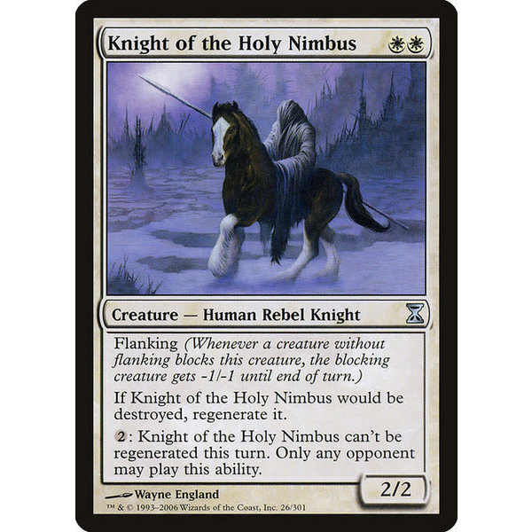 Magic: The Gathering Knight of the Holy Nimbus (026) Moderately Played