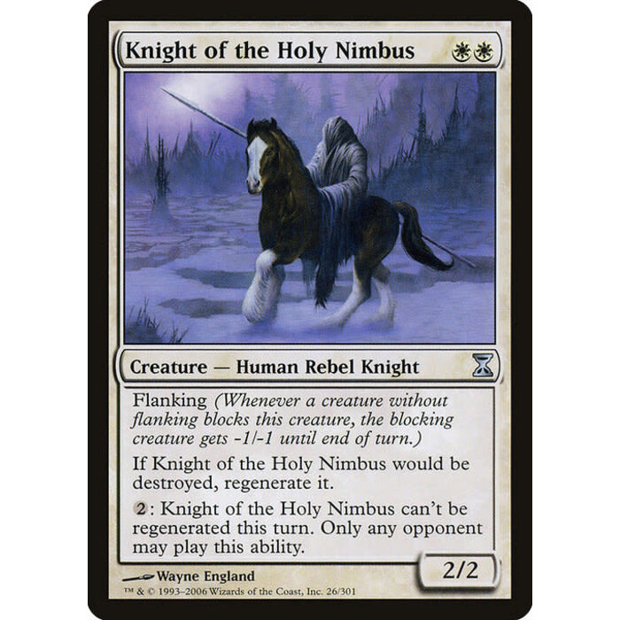 Magic: The Gathering Knight of the Holy Nimbus (026) Moderately Played