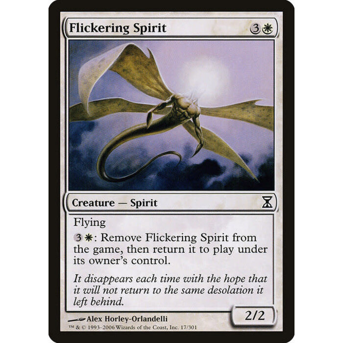 Magic: The Gathering Flickering Spirit (017) Moderately Played