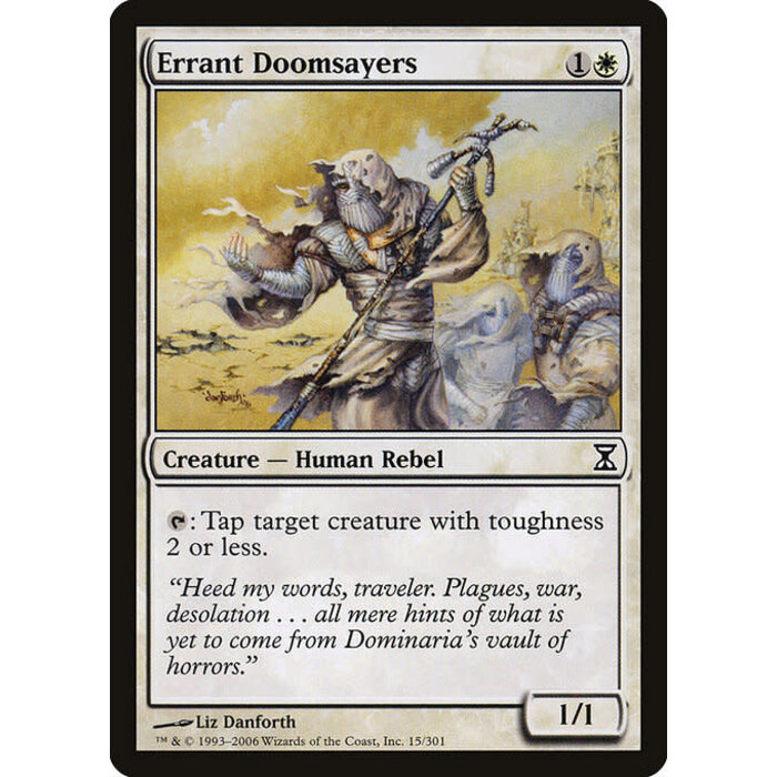 Magic: The Gathering Errant Doomsayers (015) Moderately Played Foil