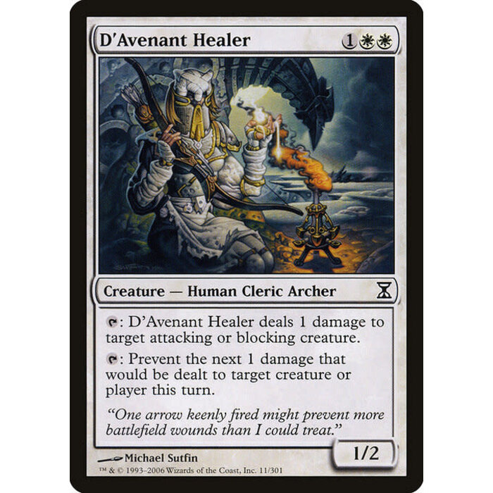 Magic: The Gathering D'Avenant Healer (011) Moderately Played