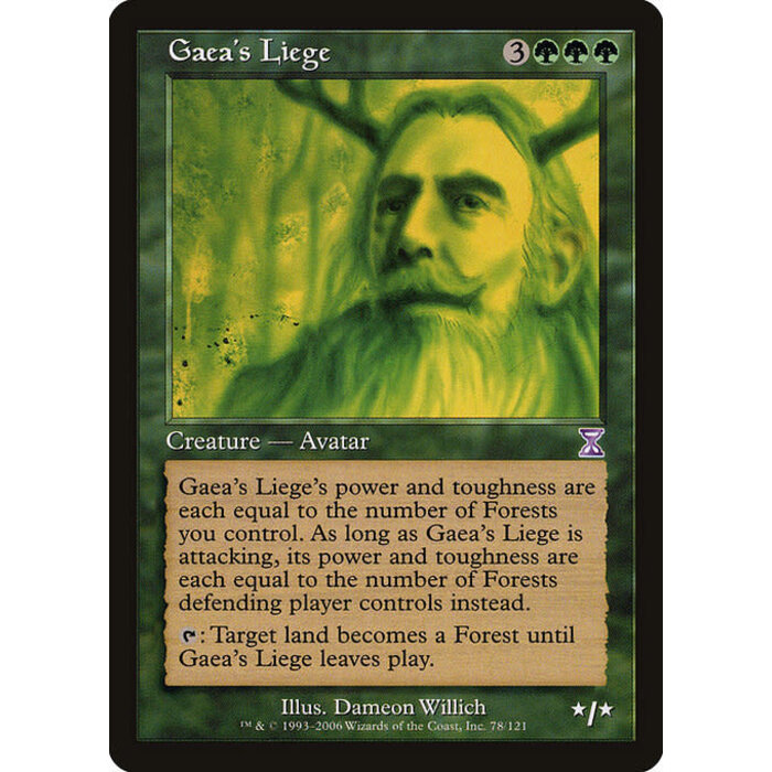 Magic: The Gathering Gaea's Liege (078) Moderately Played