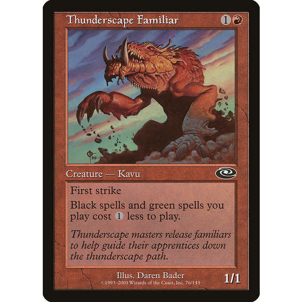 Magic: The Gathering Thunderscape Familiar (076) Heavily Played Foil