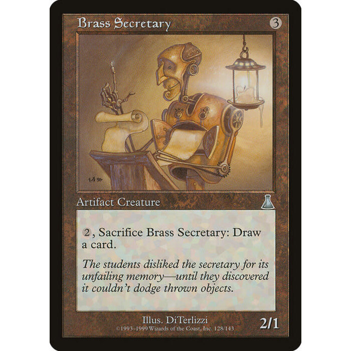 Magic: The Gathering Brass Secretary (128) Moderately Played