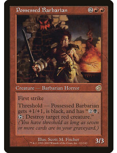 Magic: The Gathering Possessed Barbarian (111) Lightly Played