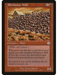 Magic: The Gathering Pitchstone Wall (110) Moderately Played