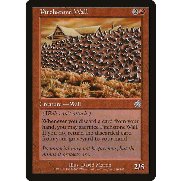 Magic: The Gathering Pitchstone Wall (110) Moderately Played