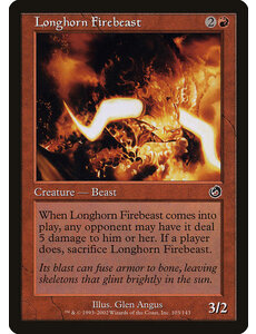 Magic: The Gathering Longhorn Firebeast (103) Lightly Played