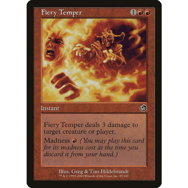 Magic: The Gathering Fiery Temper (097) Lightly Played