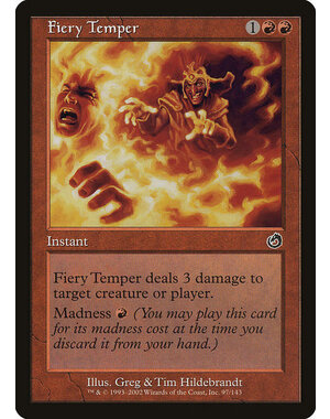 Magic: The Gathering Fiery Temper (097) Moderately Played