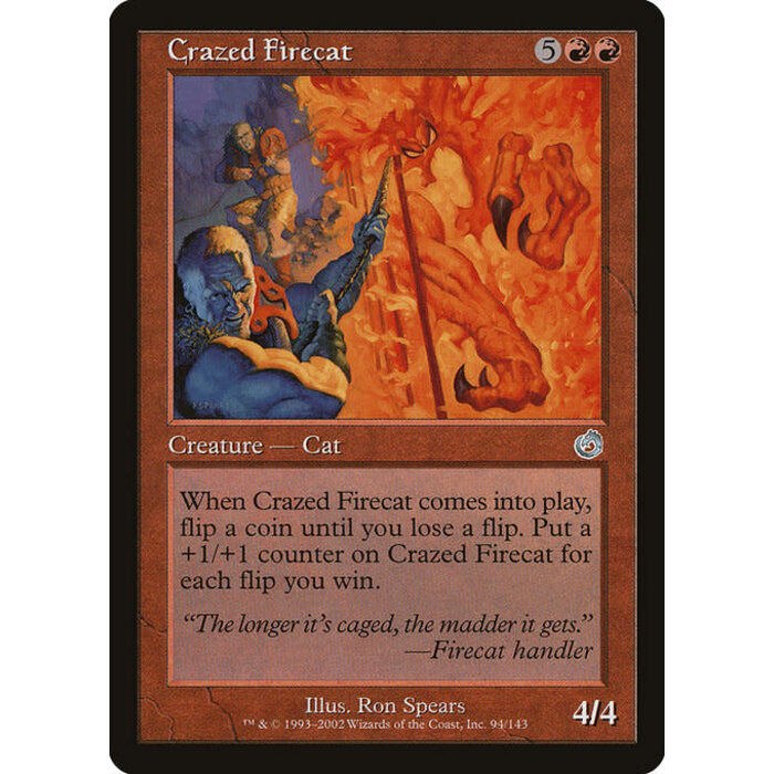 Magic: The Gathering Crazed Firecat (094) Moderately Played