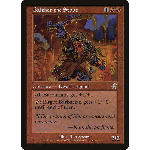 Magic: The Gathering Balthor the Stout (091) Lightly Played