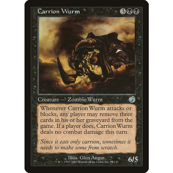Magic: The Gathering Carrion Wurm (055) Lightly Played