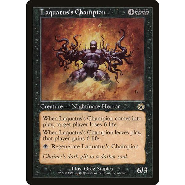 Magic: The Gathering Laquatus's Champion (067) Lightly Played