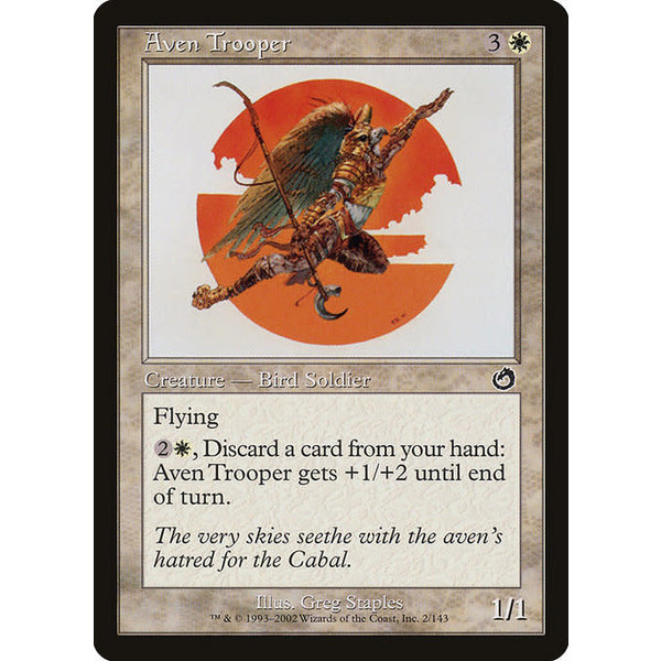 Magic: The Gathering Aven Trooper (002) Moderately Played