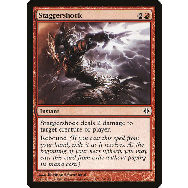 Magic: The Gathering Staggershock (166) Moderately Played