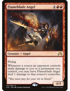 Magic: The Gathering Flameblade Angel (157) Lightly Played