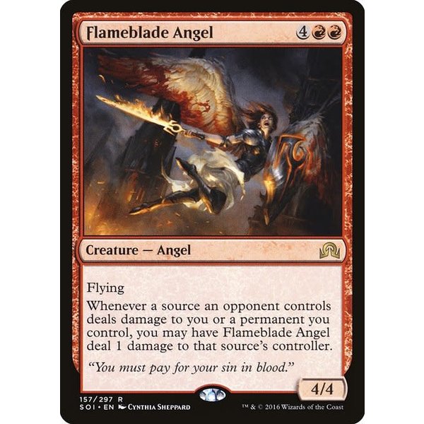 Magic: The Gathering Flameblade Angel (157) Near Mint