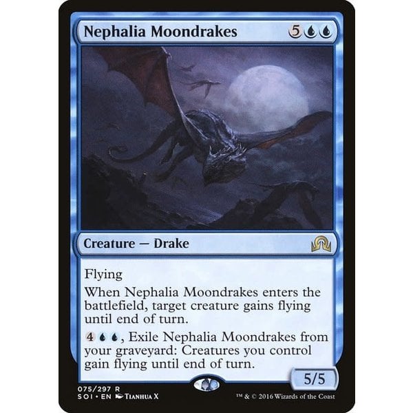 Magic: The Gathering Nephalia Moondrakes (075) Lightly Played