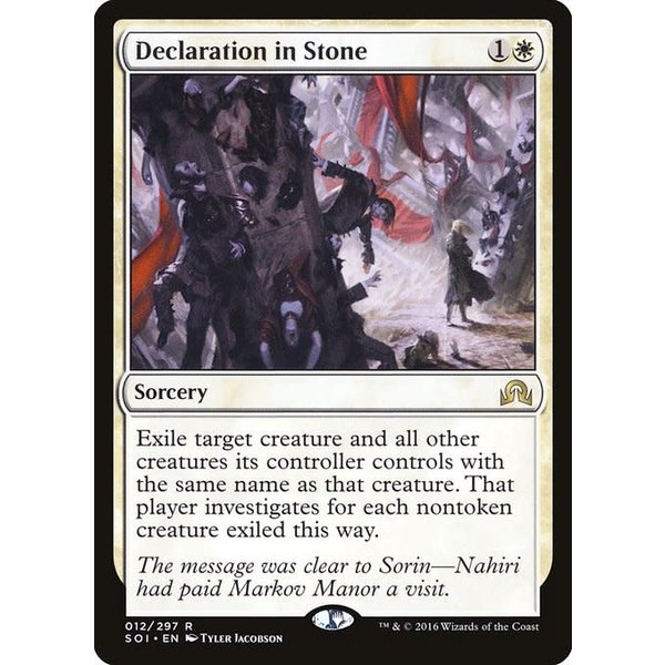 Magic: The Gathering Declaration in Stone (012) Moderately Played Foil