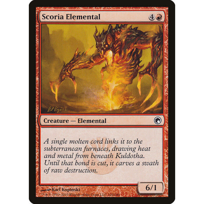 Magic: The Gathering Scoria Elemental (102) Moderately Played Foil