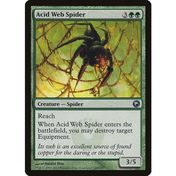 Magic: The Gathering Acid Web Spider (108) Moderately Played