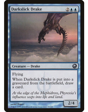 Magic: The Gathering Darkslick Drake (030) Moderately Played