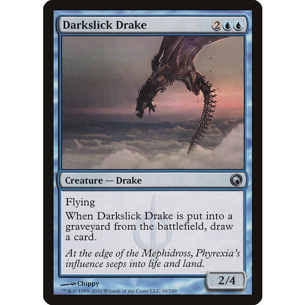 Magic: The Gathering Darkslick Drake (030) Moderately Played