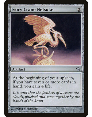 Magic: The Gathering Ivory Crane Netsuke (155) Moderately Played
