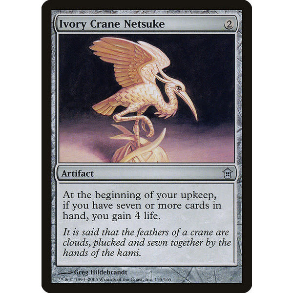 Magic: The Gathering Ivory Crane Netsuke (155) Moderately Played
