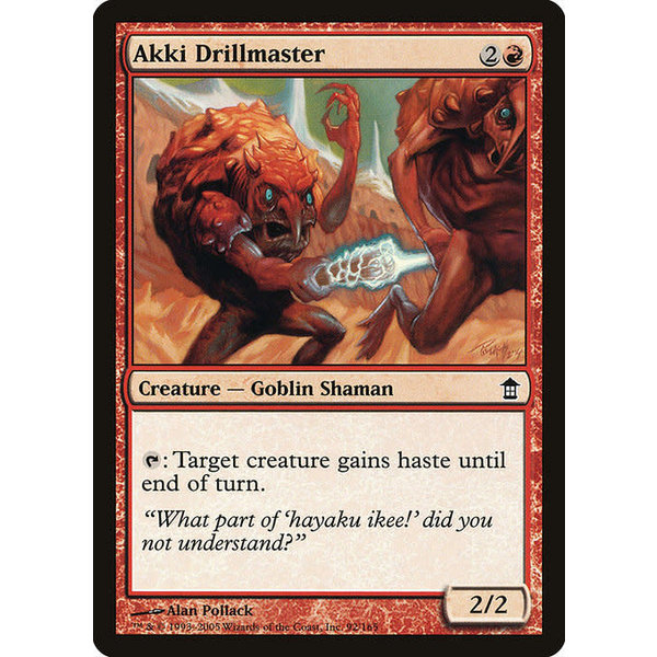 Magic: The Gathering Akki Drillmaster (092) Moderately Played