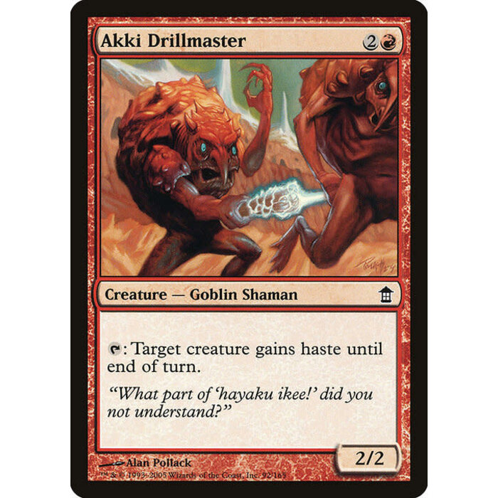 Magic: The Gathering Akki Drillmaster (092) Moderately Played