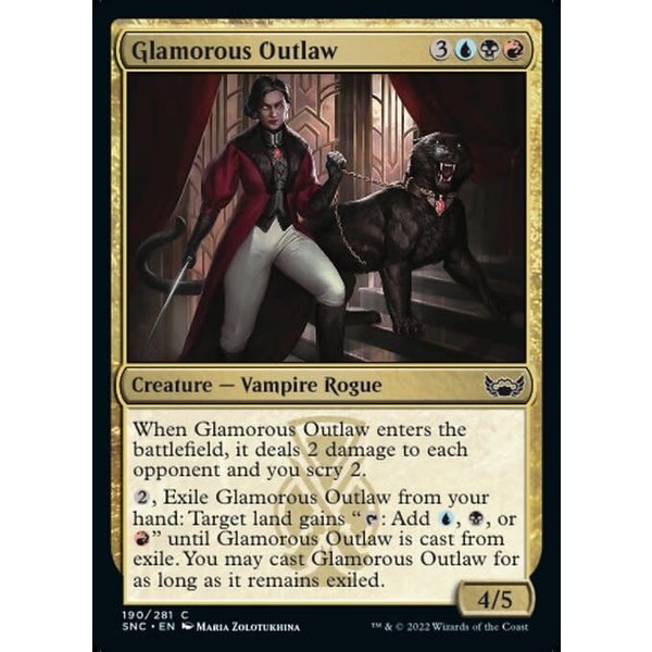 Magic: The Gathering Glamorous Outlaw (190) Near Mint