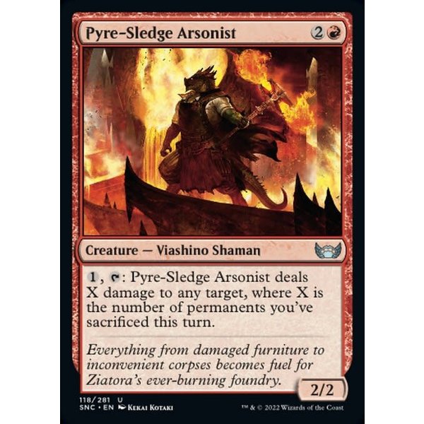 Magic: The Gathering Pyre-Sledge Arsonist (118) Near Mint Foil